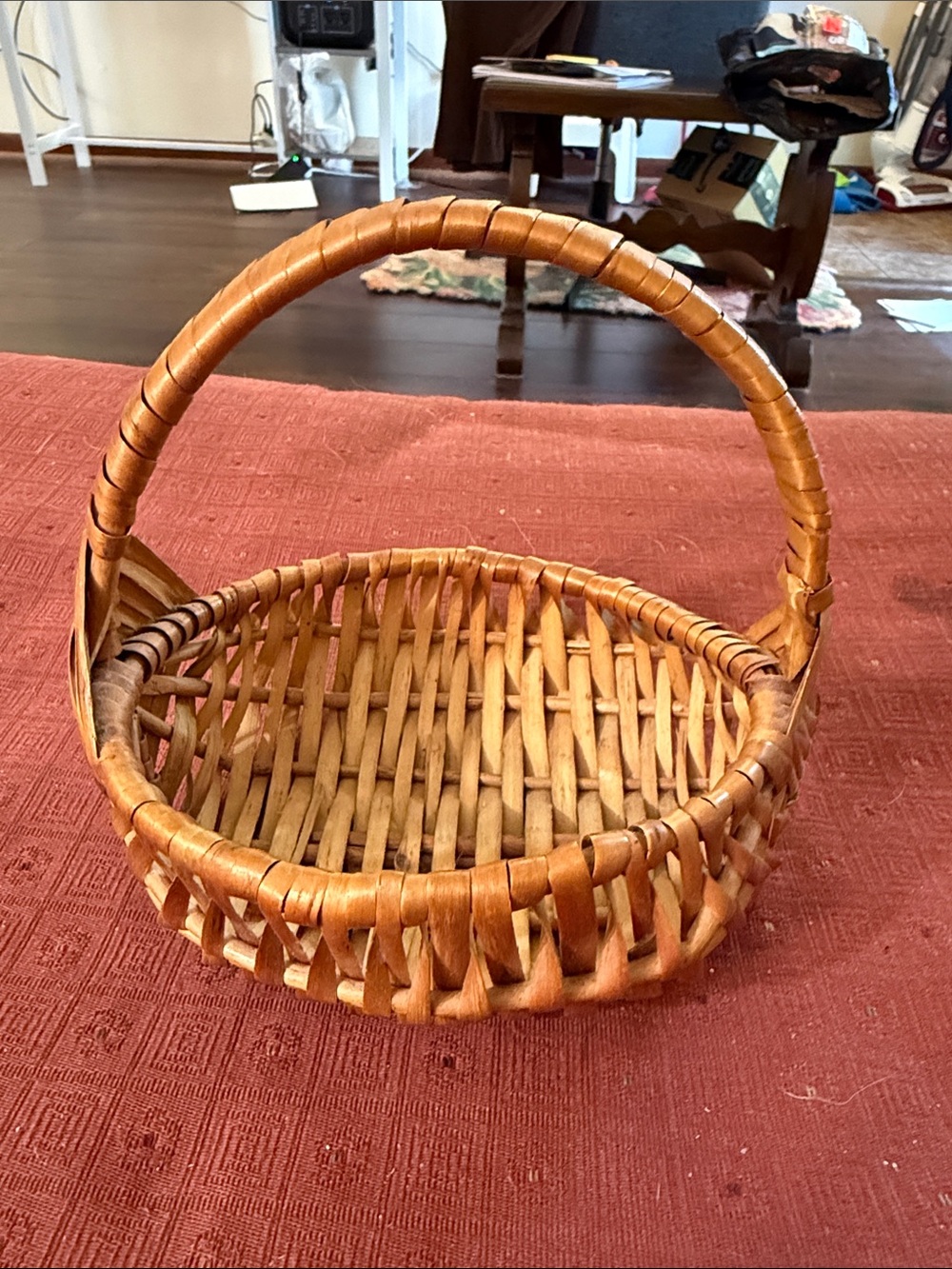 Woven Rustic Brown Basket with Handle - Brand